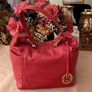 Lamb skin leather shoulder bag